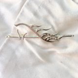 Horse's Head on Cane Stock Pin in solid 925 Sterling Silver