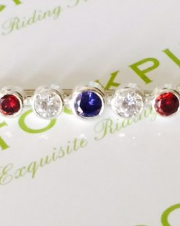 Red white and blue Graduated Stones Stock Pin