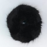 Black Mink Faux Fur Scrunchie