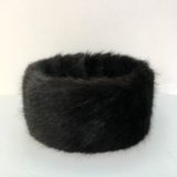 Black Mink Faux Fur Headband