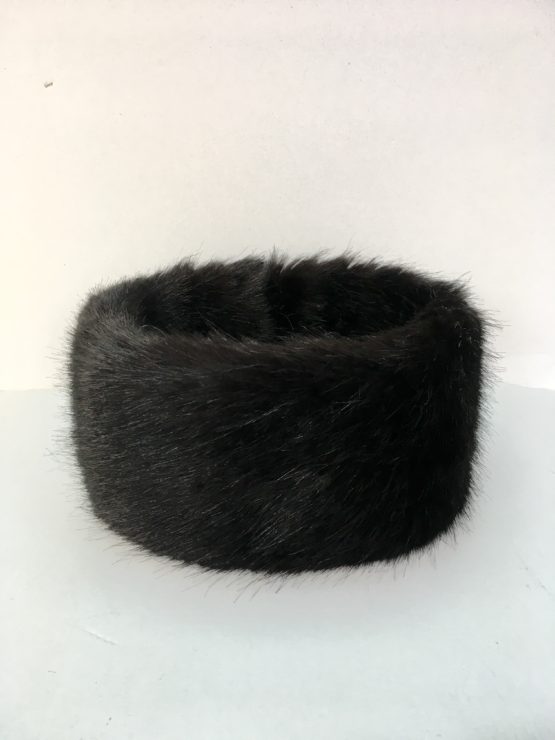 Black Mink Faux Fur Headband