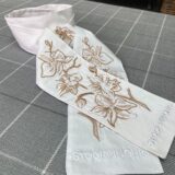 Metallic old rose gold Orchid satin silk