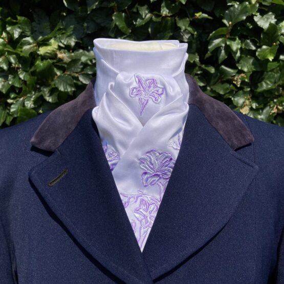 Lilac and White Freesia in Cotton Pretied Stock