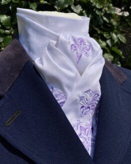 Lilac and White Freesia in Cotton Pretied Stock