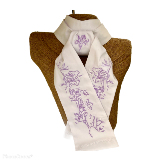 Lilac and white Freesia in Cotton
