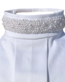 Beatrice in Cotton - Pearl Choker Style Bib Stock